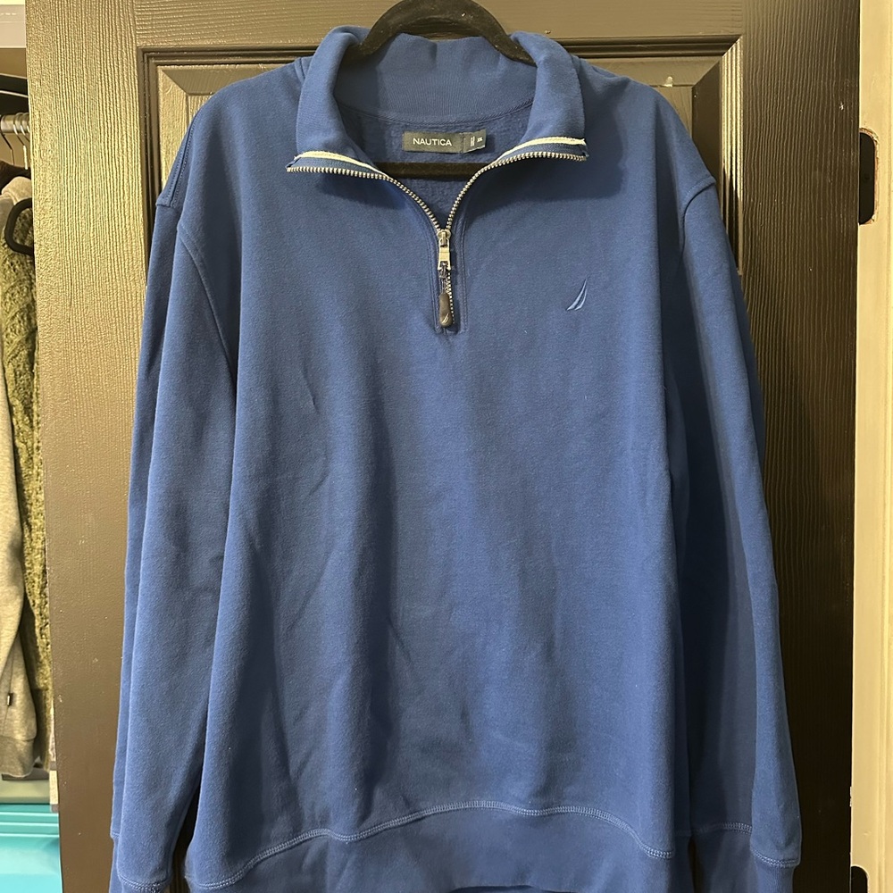 Nautica Men's Blue Half-Zip Sweater